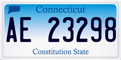 CT license plate AE23298