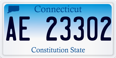 CT license plate AE23302