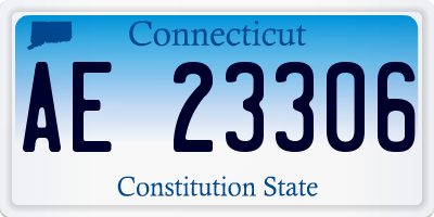 CT license plate AE23306