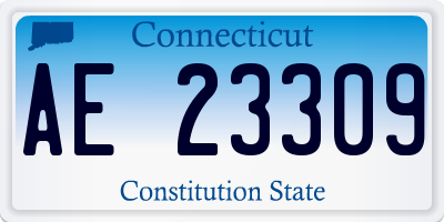 CT license plate AE23309
