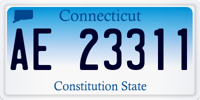 CT license plate AE23311