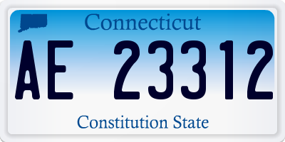 CT license plate AE23312