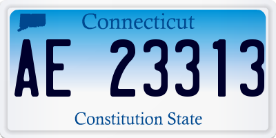CT license plate AE23313