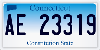 CT license plate AE23319