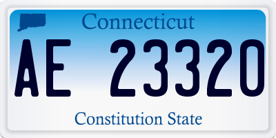 CT license plate AE23320