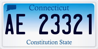 CT license plate AE23321