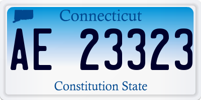 CT license plate AE23323