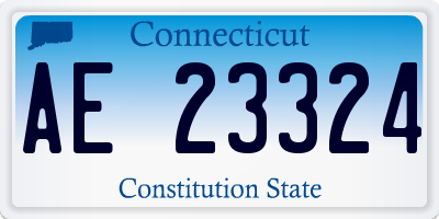 CT license plate AE23324