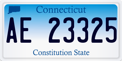 CT license plate AE23325