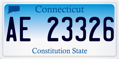 CT license plate AE23326