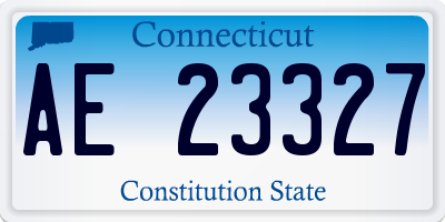 CT license plate AE23327