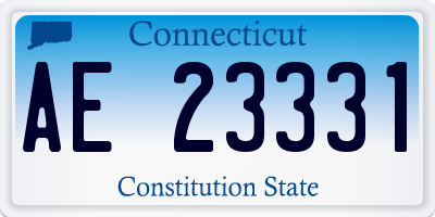 CT license plate AE23331