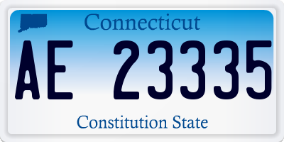 CT license plate AE23335