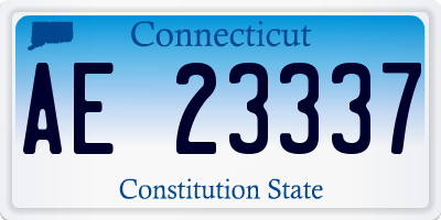 CT license plate AE23337