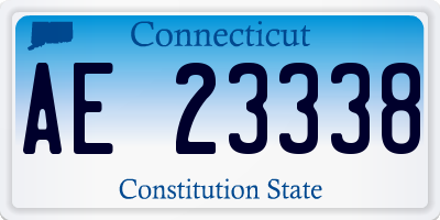 CT license plate AE23338