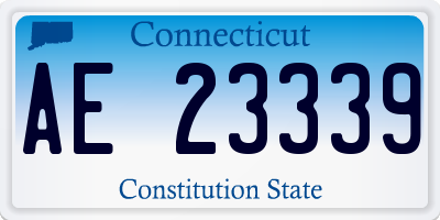 CT license plate AE23339