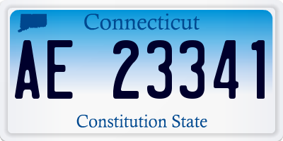 CT license plate AE23341