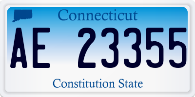 CT license plate AE23355