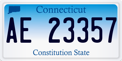 CT license plate AE23357