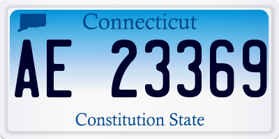 CT license plate AE23369