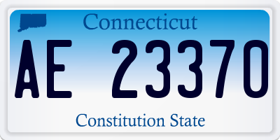 CT license plate AE23370