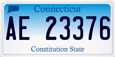 CT license plate AE23376