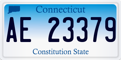CT license plate AE23379