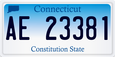 CT license plate AE23381