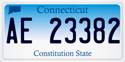 CT license plate AE23382