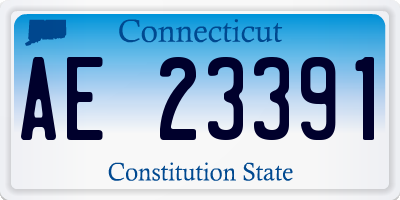 CT license plate AE23391