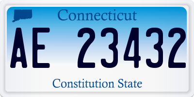 CT license plate AE23432