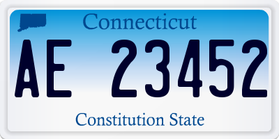 CT license plate AE23452