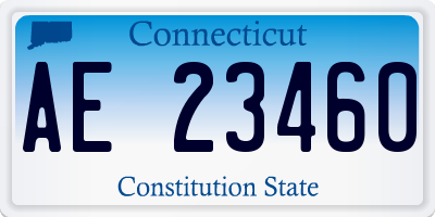 CT license plate AE23460