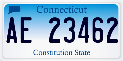 CT license plate AE23462