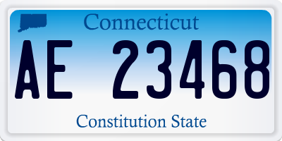 CT license plate AE23468