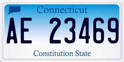CT license plate AE23469