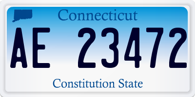 CT license plate AE23472