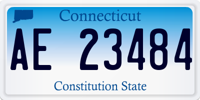 CT license plate AE23484