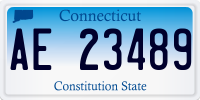 CT license plate AE23489