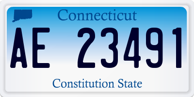 CT license plate AE23491