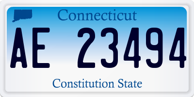 CT license plate AE23494