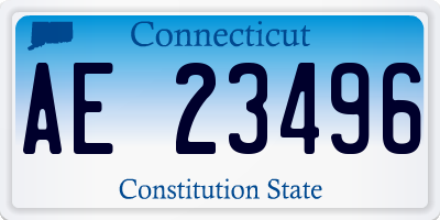 CT license plate AE23496