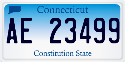 CT license plate AE23499