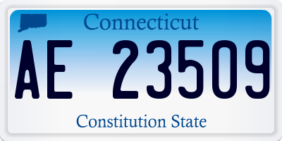 CT license plate AE23509