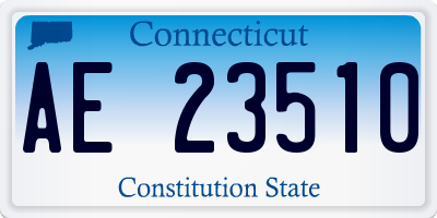 CT license plate AE23510