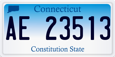 CT license plate AE23513
