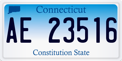 CT license plate AE23516