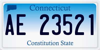 CT license plate AE23521
