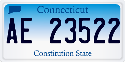 CT license plate AE23522