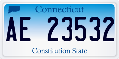 CT license plate AE23532